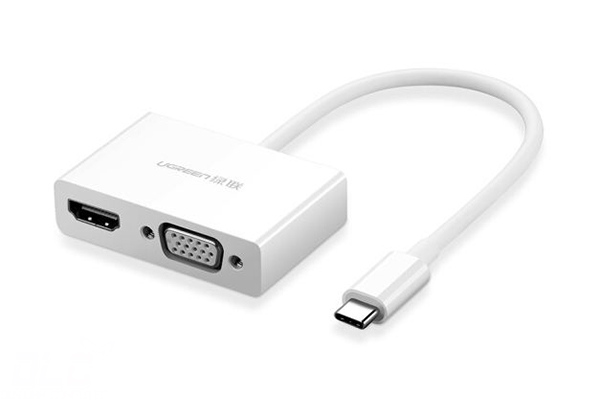 Cáp USB Type C Ugreen 30843 To HDMI và VGA Chính hãng 