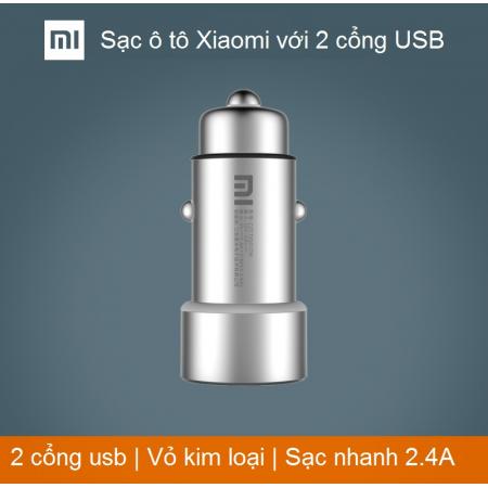 Sạc ô tô Xiaomi Mi Car Charger 2 cổng USB Silver
