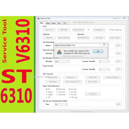 CANON SERVICE TOOL V6310 FULL KEYGEN, Canon Service Tool ST6310, ST V.6310