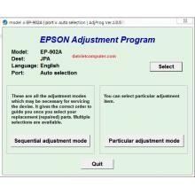 Epson EP-902A (JPA) Ver.1.0.5 Service Adjustment Program, reset Printer Epson 902A