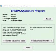 Reset Epson XP-65 Adjustment Program