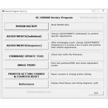 Epson SureColor S40600, S40610, S40650, S40670 Service Adjustment Program