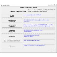 Epson SureColor SC-F6300 Series Service Adjustment Program Reset 00000001