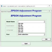 Reset Epson XP-510, XP-55, XP-610, XP-615, XP-710, XP-810 Adjustment Program