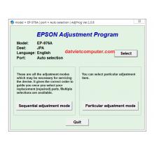 Phần mềm Reset Epson EP-976A3 Adjustment Program