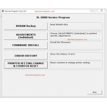 Reset Epson SL-D800 Adjustment Program