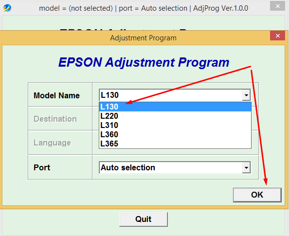 epson adjustment program l310